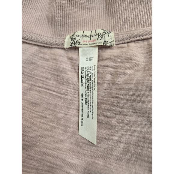 Womens Free People Hot Shot Long Sleeve V Neck Onesie Romper Rose Size Small - Picture 11 of 11